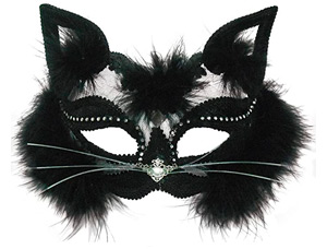 Mascara Antifaz de Gato con Pelo