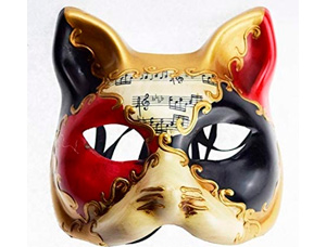 Mascara Veneciana de Gato Arlequin