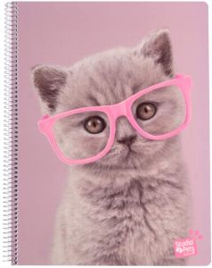 Cuaderno foto gato con gafas