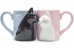 Conjunto pareja tazas de gatos love