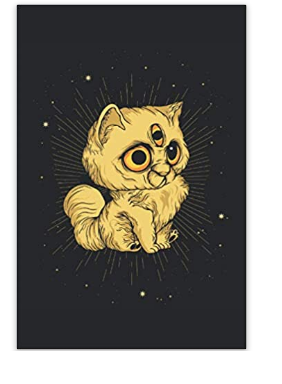 Cuaderno gato con tres ojos