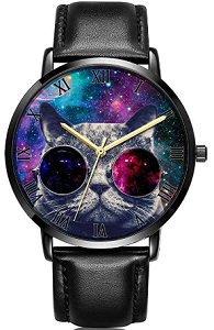 Reloj gato con gafas