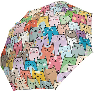 Paraguas con gatitos de colores 