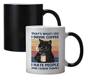personalidad hecha a mano mate SDGV Taza de café para gatos con diseño de gato de pared Breakfast Milk Mug Present tazas de 300 ml creativa A resistente al calor 