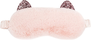 Antifaz para dormir rosa gatito orejas brillantes