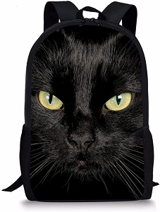 Mochila gato negro en 3D