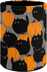 Portalápices gatitos negros con calabazas