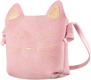 Bolso bandolera rosa de niña con orejitas de gatito
