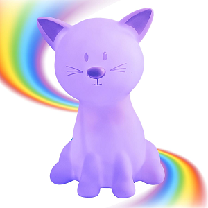 Lámpara LED de gatito multicolor