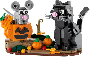 Lego gato y ratón Halloween