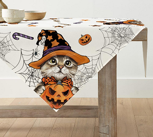 Mantel de Halloween gatito