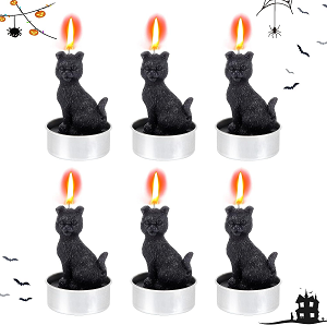 Velas de gato negro Halloween 6 piezas